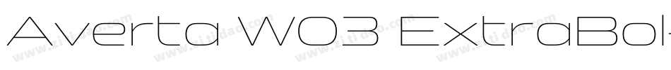 Averta W03 ExtraBol字体转换
